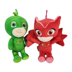 PJ Masks Catboy Owlette Gekko Plush Set Stuffed Toy 2017 Lot‎